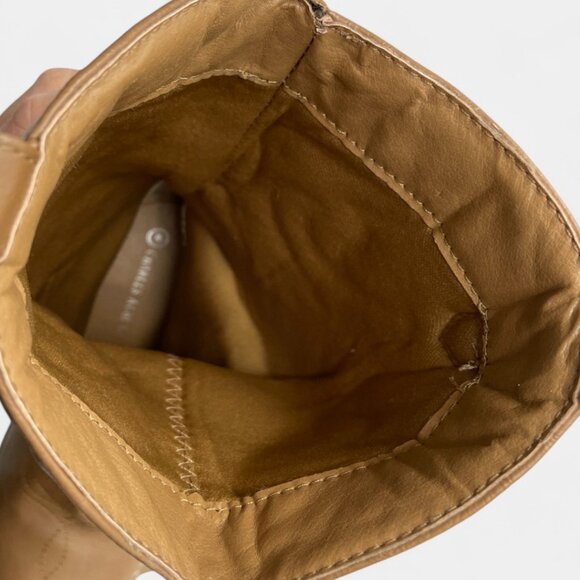 Charles Albert Women's Tan Brown Faux Leather Western Cowboy Cowgirl Size 8 - Picture 9 of 12